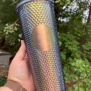 STARBUCKS DARK BLING IRIDESCENT STUDDED COLD TUMBLER VENTI 24 FL OZ